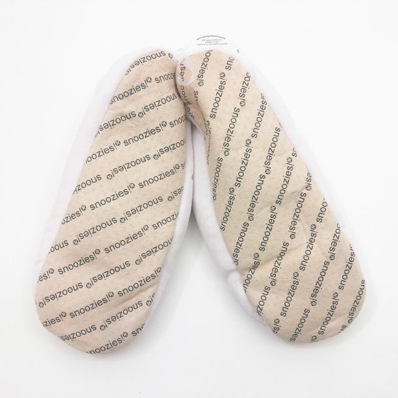 NWT Snoozies Women's Off The Market Slippers Non Skid Soles White Large 9/10 - Picture 5 of 5